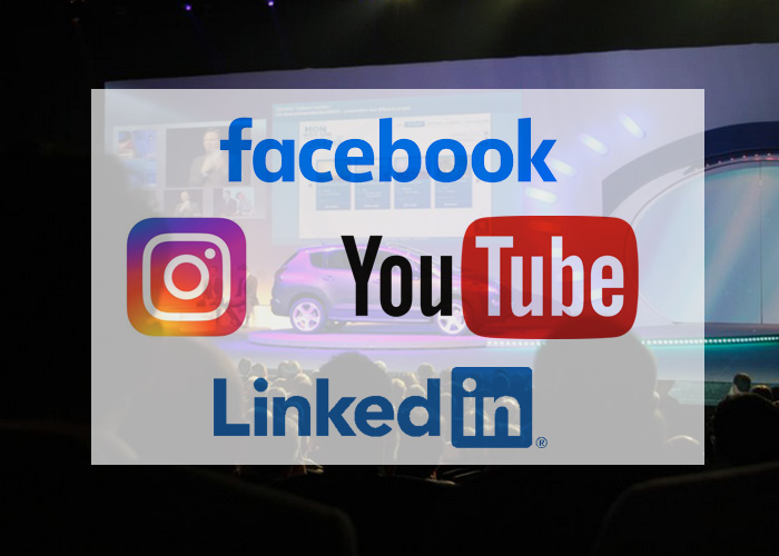 Eventi social media Youtube, facebook, instagram, linkedin